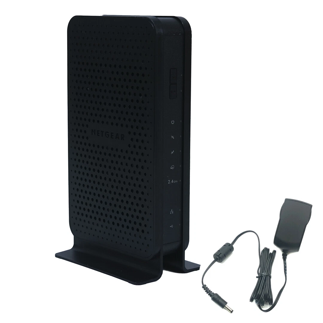 NETGEAR N300 WiFi Cable Modem Router Model C3000 w Adapter eBay