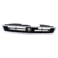 Matte Black Front Grille Wchrome Trim For 96-97 Honda Accord 4 Cylinder New