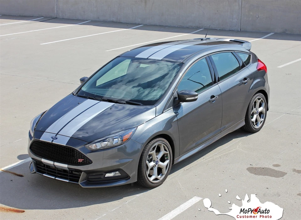 2016 2017 2018 Ford Focus TARGET RALLY Racing Stripes Decals Vinyl Graphics Kit Foto 4 de 4