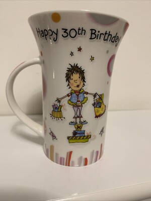 TOOTI FRUITI DESIGNER GREETINGS HAPPY 30. GEBURTSTAG TASSE, gebraucht hervorragender Zustand Versandkostenfrei