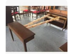 Vintage extension dining room table 4.5x20 height 36in
