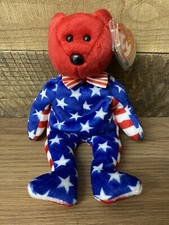 Ty Beanie Babies Liberty The USA Independence Day Bear Stars & Stripes 4th July