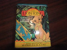 VINTAGE 1990'S The Lion King Metal Bandage Box Kidcare ANIMATED MOVIE SIMBA