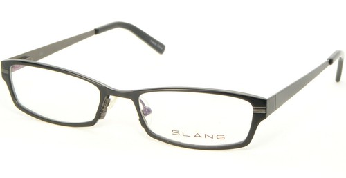 SLANG POWER DRESSER BLACK EYEGLASSES GLASSES METAL FRAME 49-17-135mm (NOTES)