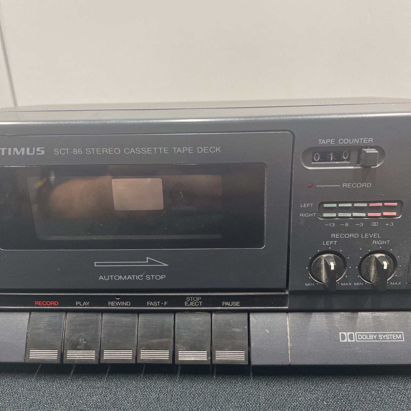 Vintage Optimus SCT86 Stereo Cassette Tape Deck eBay