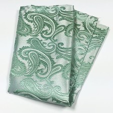 Pastel Mint Green Paisley Design Hankie Hankerchief Pocket Square Hanky Wedding