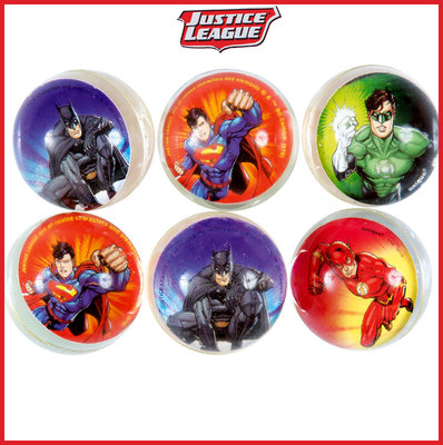 Superhero 6 Bounce Ball Favours Kids Boy Birthday Party Loot Toys Justice League