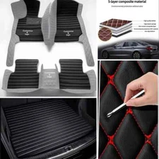 Waterproof For Cadillac Car Floor Mats & Trunk Mat Custom Cargo Pad Easy Clean