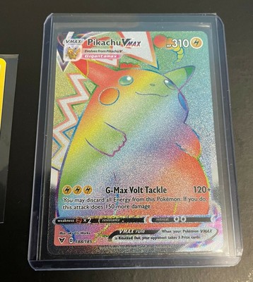 Pokemon Card Pikachu VMax Hyper Rainbow Rare Vivid Voltage 188/185
