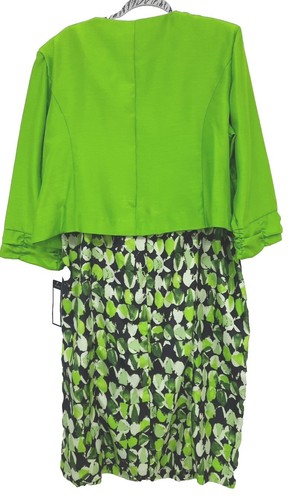 ALLEN KAY DRESS SUIT SET GREEN SIZE 18 NWT NEW W/ TAG RETAIL $159 FORMAL CHURCH - Picture 2 of 17