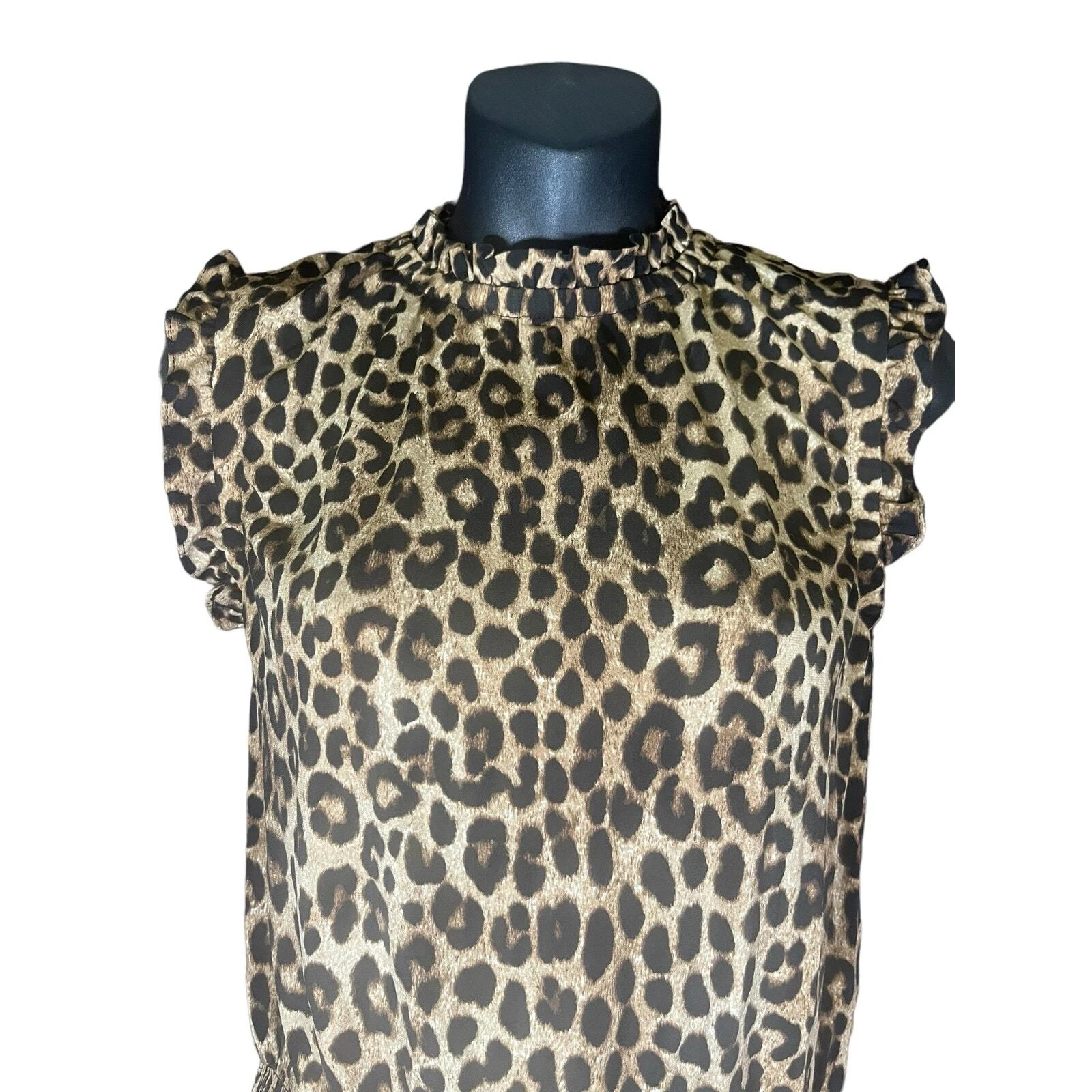 Abito leopardato con stampa animale Michael Kors (taglia small) nuovo con etichette