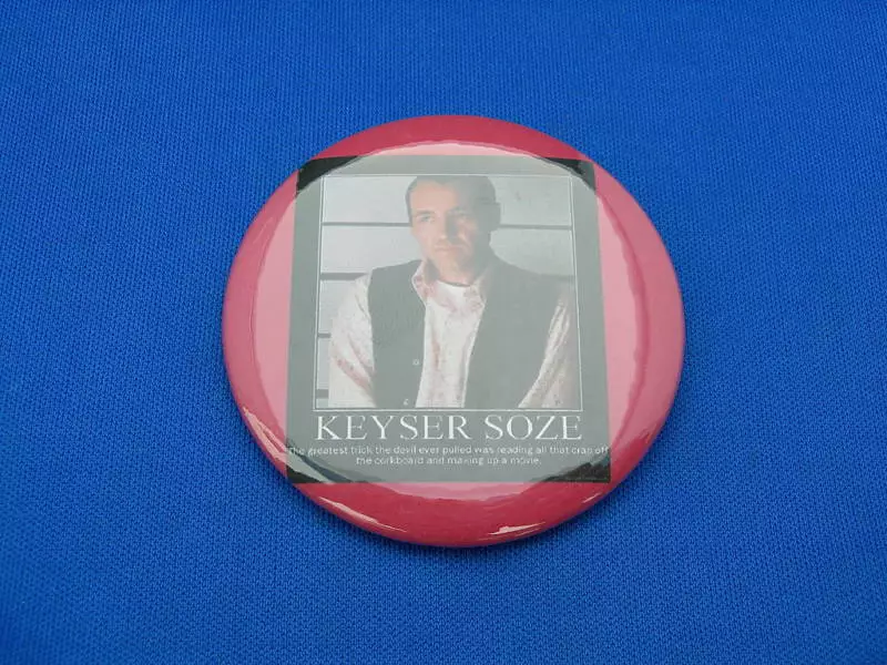 KEYSER SOZE THE USUAL SUSPECTS BUTTON PIN punk pinback film movie villain  SPACEY