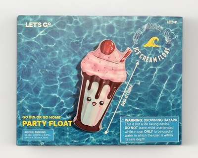 NEW Ice Cream Float 57in One Person 3D Inflatable Swimming Pool Raft Float