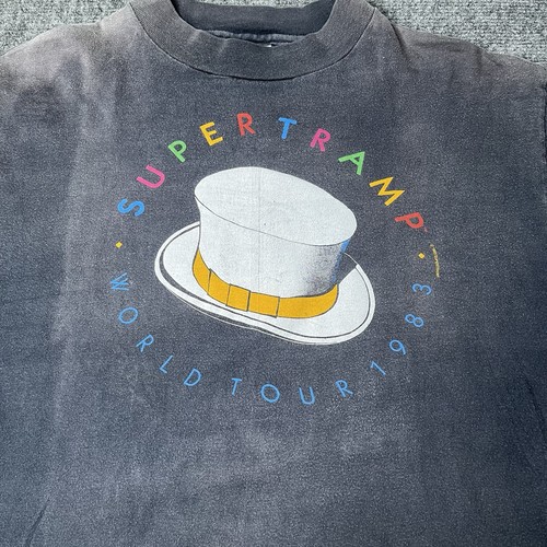 Vtg 1983 Supertramp World Tour Single Stitch T-shirt Mens L Faded Band Tee 1980s, $129.77 - Photo 4