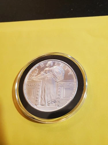 1 oz Standing Liberty Silver Round .999 Fine • Golden State Mint GSM
