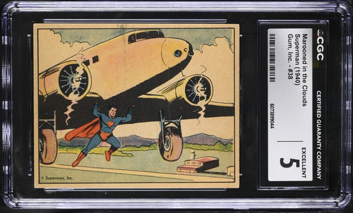 1940 Gum Inc Superman #38 Marooned In The Clouds — CGC 5