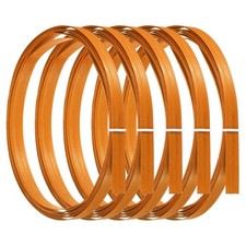5pcs Bamboo Strips for Weaving 7/16" x 10 Ft Wicker Rattan Cane Reed, Orange