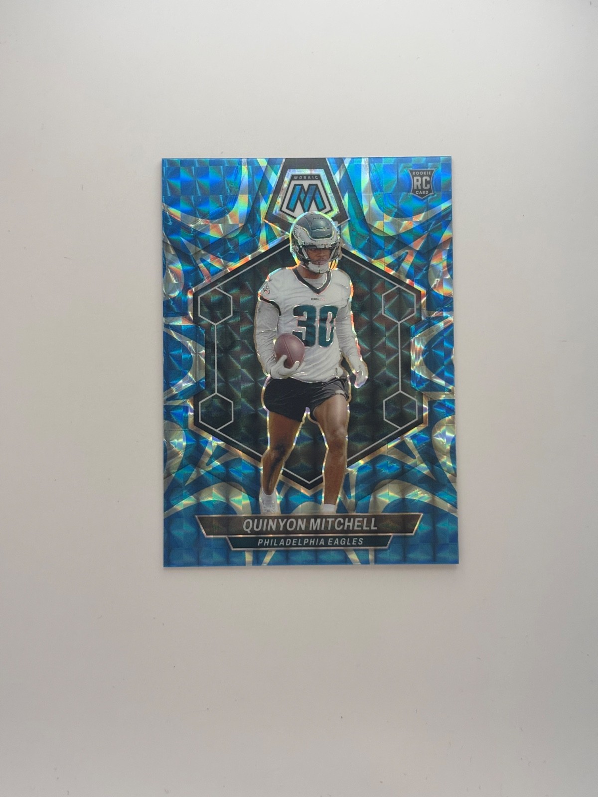 2024 Panini Mosaic - Rookies Quinyon Mitchell #322 Reactive Blue Mosaic (RC)