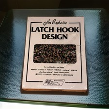 Vintage National Yarn Crafts Latch Hook Kit R854 Floral Elegance 20 x27 New
