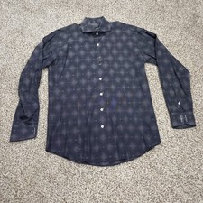 BOGOSSE Dress Shirt Men's 100 Cotton Long Sleeve Shirt Sz 3 Medium