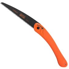 Bahco Folding Outdoor Garden X17 Pruning Metal Hand Saw, Orange, 15.5"