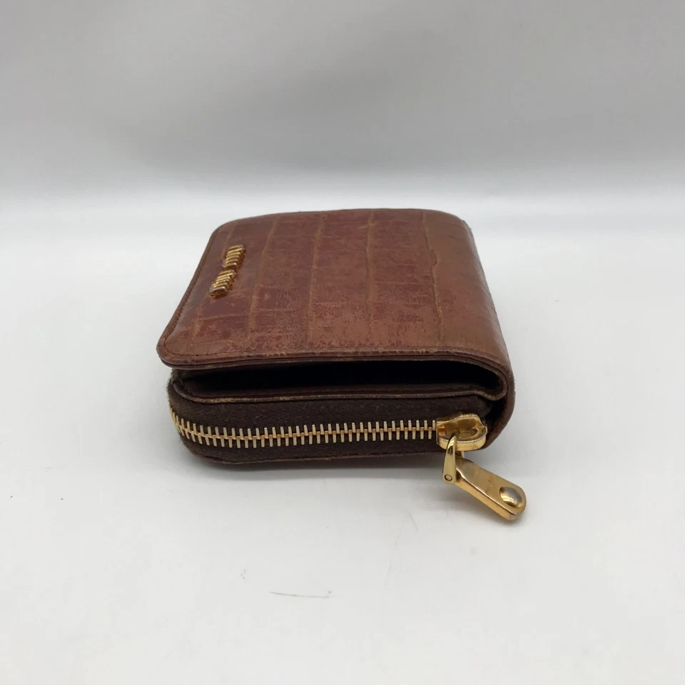 Cartera Mui Mui marrón con estampado de cocodrilo Foto 4 de 4