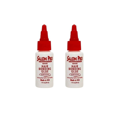 2er-Pack Salon Pro Haarverlängerung Klebekleber 1 flüssige Unze (30 ml) WEISSKLEBER Doppelpackung