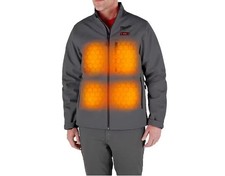 Men's Medium M12 12V Lithium-Ion Cordless TOUGHSHELL Gray Heated Jacket 1 3.0