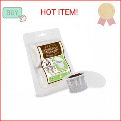 Perfect Pod EZ-Cup Disposable Paper Filters with Patented Lid Design for Reusabl