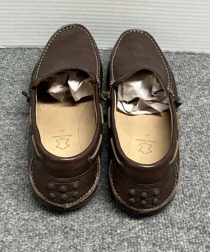 ECCO Schuhe Herren 11 Braun Leder Slipper Halbschuhe Komfort Freizeit Fahren - Bild 6 von 7