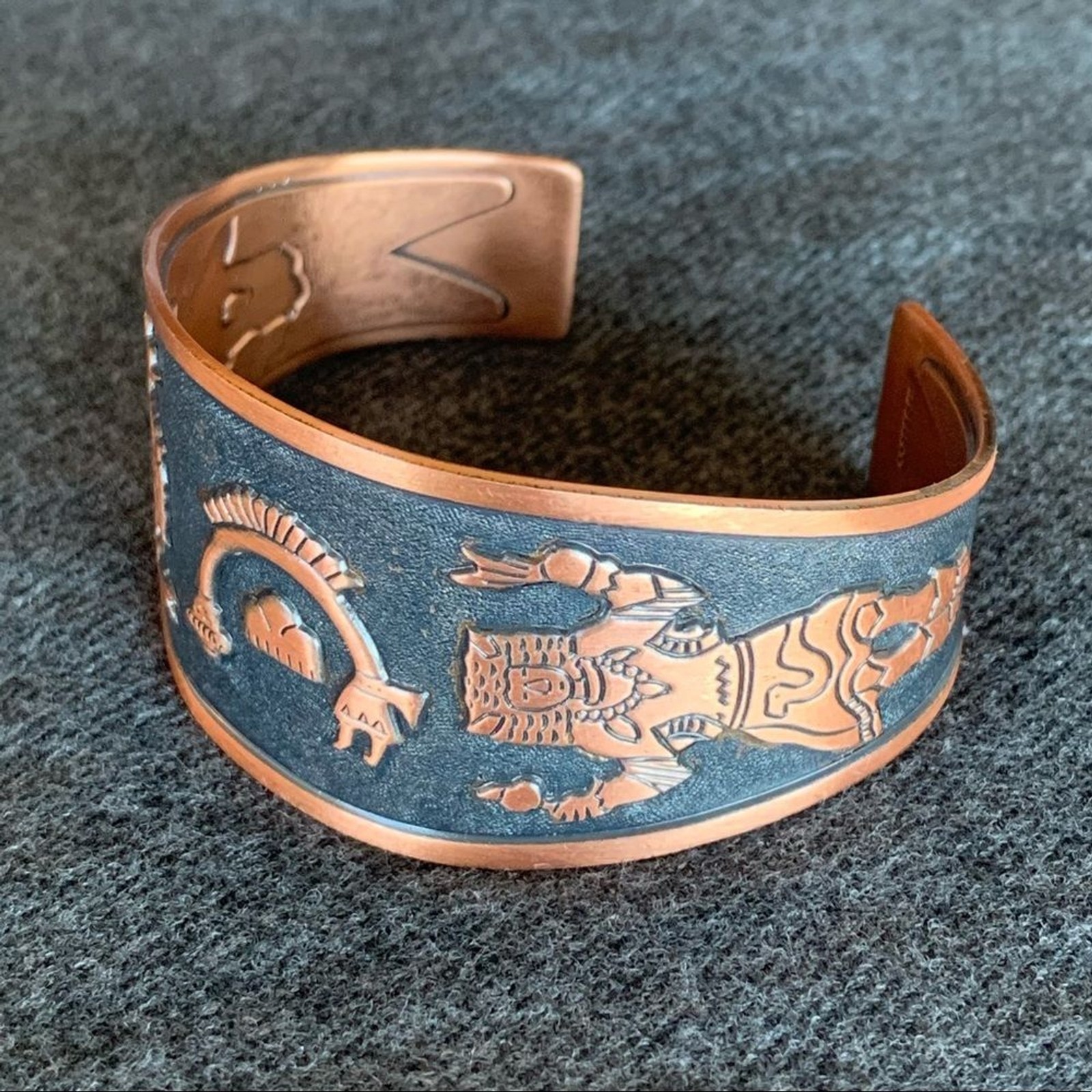 Solid Copper Kachina Bracelet - image 2