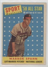 1958 Topps Sport Magazine '58 All Star Selection Warren Spahn #494 HOF
