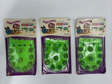 Vintage Playtime Marbles 'N Bag Lot Green Bag  10 Marbles - Sealed
