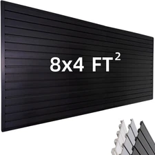 Slat Wall Paneling Garage Wall Organizer, Black Slatwall Panels 4'X8' Garage Too