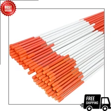 Driveway Markers Snow Stakes 48 inch Orange Plow Stakes Reflective Fiberglass, w