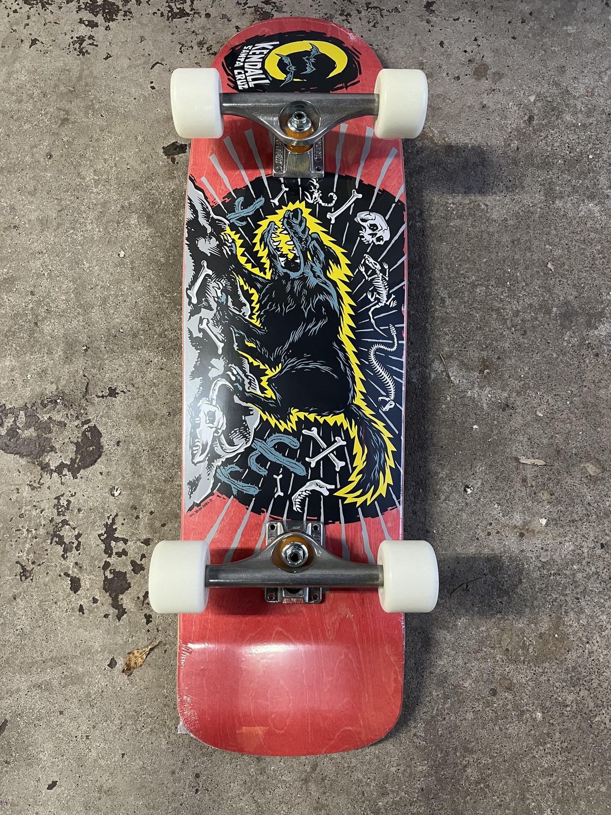 Old School Santa Cruz Kendall Wolf Reissue Complete Skateboa