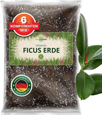 Ficus Erde für Zimmerpflanzen und Garten - 1L Ficus Substrat für Pflanzen, P