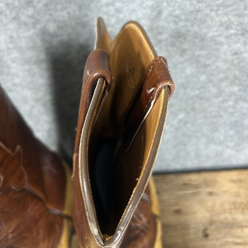 Vintage LUCCHESE Full Quill Ostrich Cowboy Boots Mens 8.5 D EXOTIC, $150.88 - Photo 7