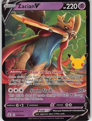 Zacian V 016/025 Celebrations Ultra Rare Full Art Holo