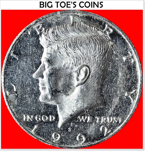 1992-S CLAD PROOF KENNEDY HALF DOLLAR, NICE  PROOF COIN, FAST SHIPPING