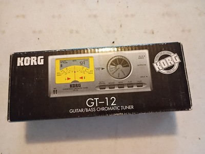 KORG GT-12 Guitar Bass Chromatic Tuner Large Display New In Original Box GT 12