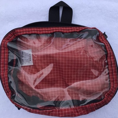Tom Bihn Clear Quarter Packing Cube Iberian Red 200d Halcyon   ~9  X 8  X 3 