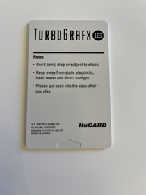 Ninja Spirit Turbo Grafx 16  Clean/Working