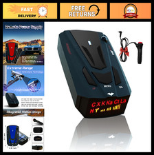 High-Performance Radar Detector with LED Display, Long Range, Mute Mode, City/Hi