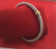 DAVID YURMAN 14K/STERLING SILVER CUFF BRACELET NEW STOCK FROM JEWELERS SHOPPE