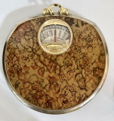 Vintage Hanson Bathroom Floor Scale Royal Copper Marble Design Heavy Duty Steel