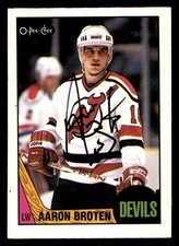 1987 OPC O-Pee-Chee Hockey #46 Aaron Broten Signed Autograph (no COA) *d2