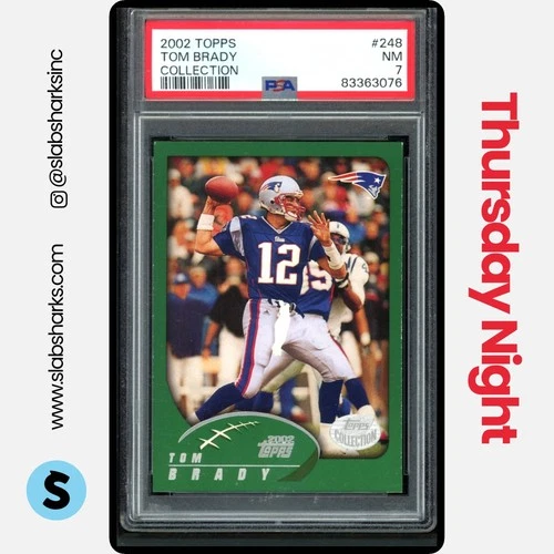 2002 TOPPS #248 TOM BRADY COLLECTION PSA 7