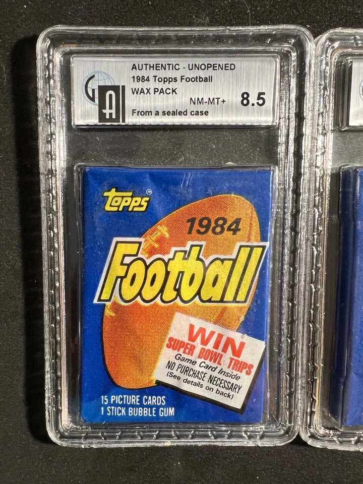 1984 Topps Football Wax Pack GAI 8.5  Elway RC / Marino Rookie? From Sealed Case - Image 3 of 4