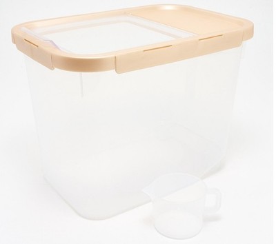 LocknLock Rolling Bulk Storage Container with Scoop 50-Cup Capacity K90262 NEW